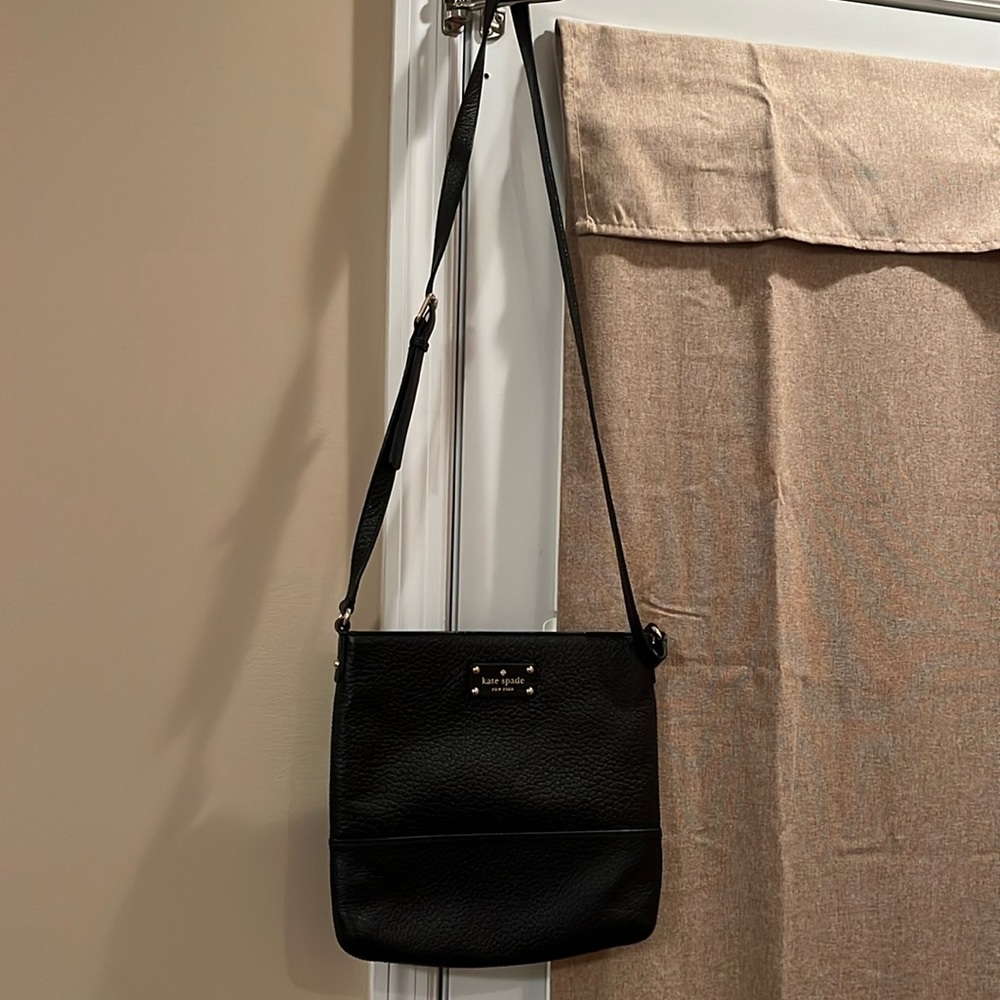 Kate Spade Crossbody Purse Handbag Leather Black Adjustable